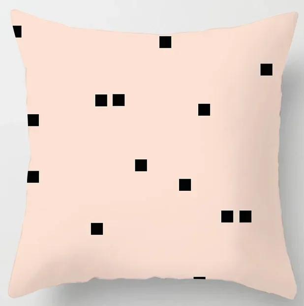 Geometric Abstract Pattern Plush Square Cushion Cover Family Chair Living Room Bedroom Sofa Decorative Pillowcase 45X45Cm