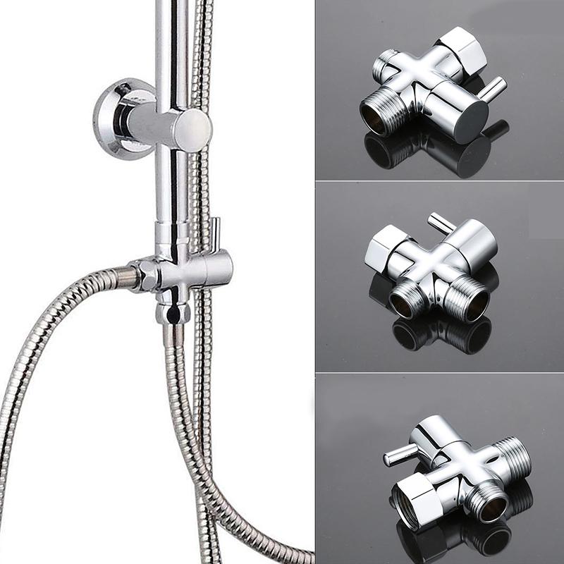 1/2 Brass T-Adapter Bidet Adapter for Bidet Sprayer Toilet with Shut Off Valve Finish Hand Held Bidet Attachment