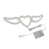LED Neon Light Heart Shaped Wing Shape Neon Wall Light for Restaurants Bars Party Decorations