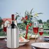 KURASHI Wine Cooler, Tabletop, Stainless Steel, Double-Walled, Champagne Bottle Cooler, Diameter 12cm x Height 19cm