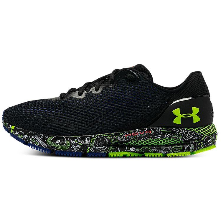 Under Armour HOVR Sonic 4 Zapatillas de Running Cómodas Versátiles de Caña Baja para Hombre Zapatilla Negra Verde 3025208-001