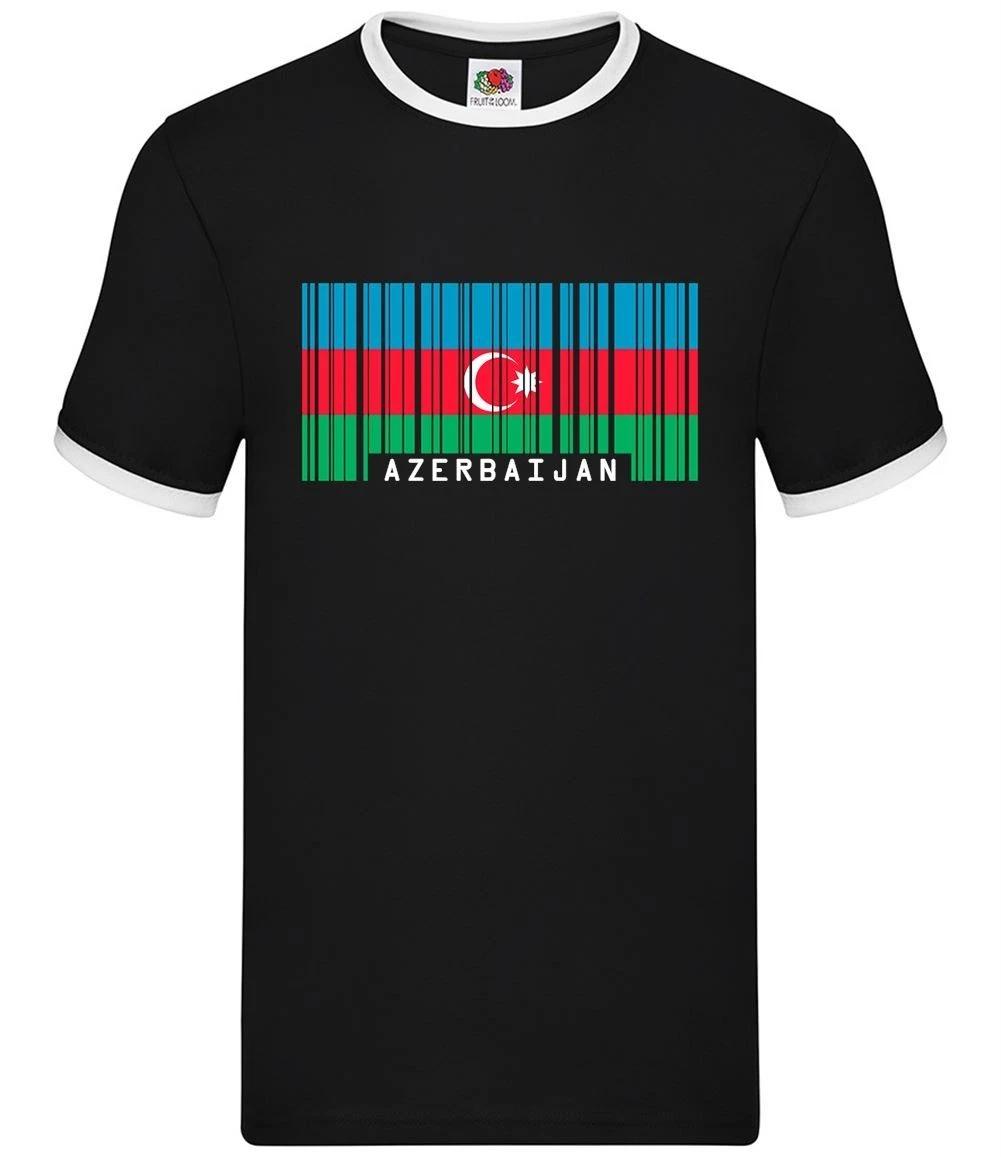 Azerbaijan Flag - Mens Ringer - Baku Country Travel Azerbaijani Flags XXL