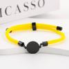 Adjustable 15mm Multi-Color Round Milanese Rope Bracelet with Stainless Steel Cross for Laser UV Printing.