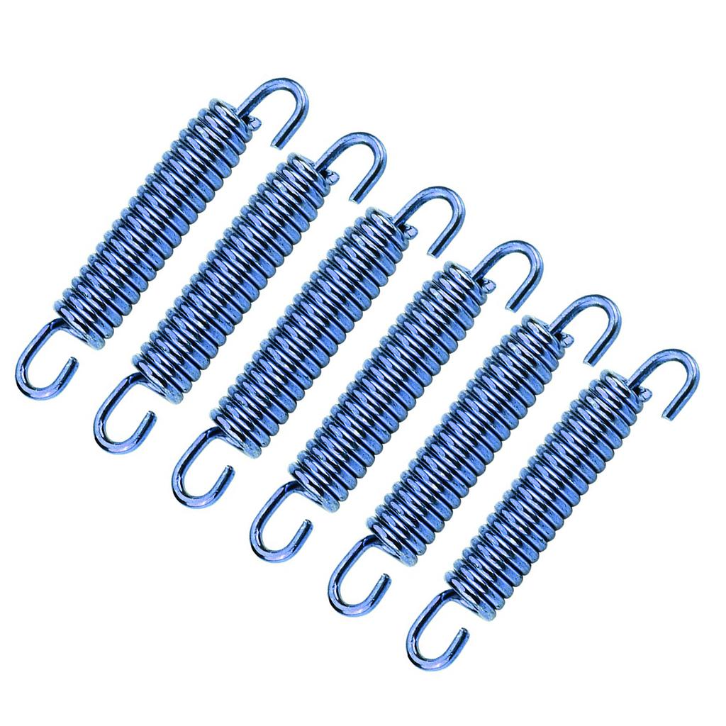 6pcs Stainless Steel Muffler Exhaust Pipe Spring Hooks for Motorcycle Scooter ATV Blue