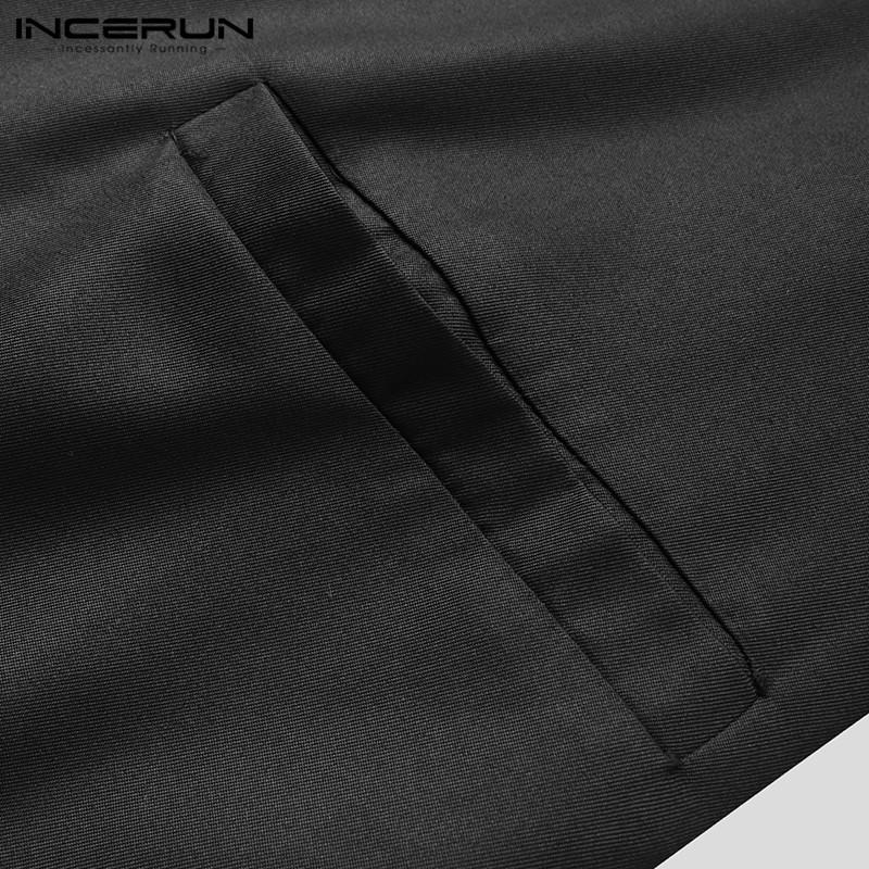 INCERUN Men's Lapel Neck Casual Business Jacket Blazer Coats