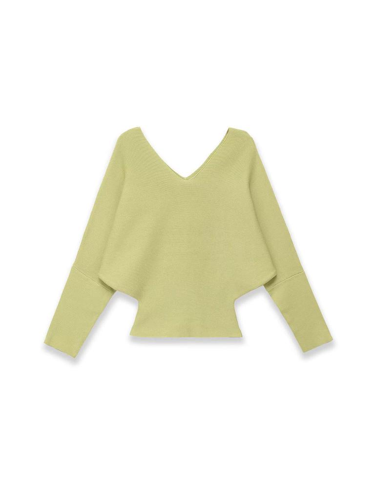 Spring 2026 Women's Fashion: European & American Style V-Neck Long Sleeve Knitwear, Solid Color, Simple Design.