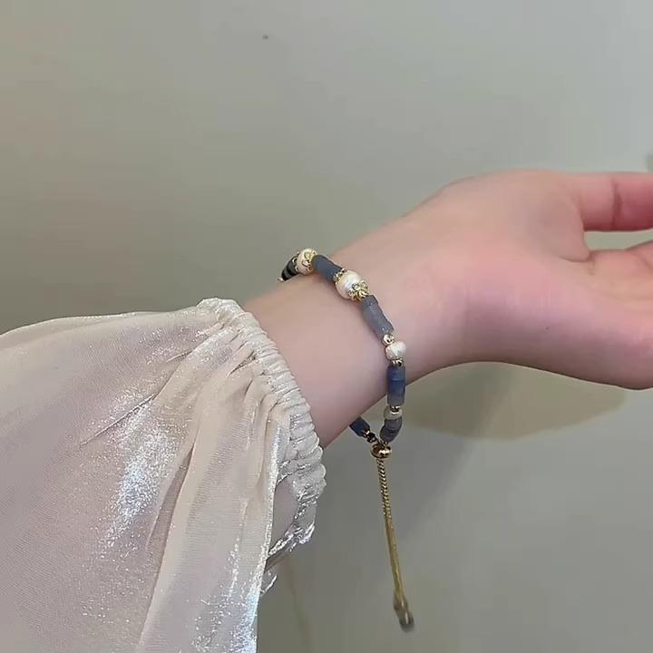 100% Natural Freshwater Pearl & Jade Stone 14K Gold Filled Ladies Charm Bracelet For Women Gifts No Fade Cheap