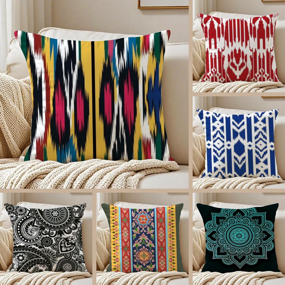 Ethnic Style Cushion Cover Pillowcase Antidustmite Living Room Sofa Decor Cushion Room