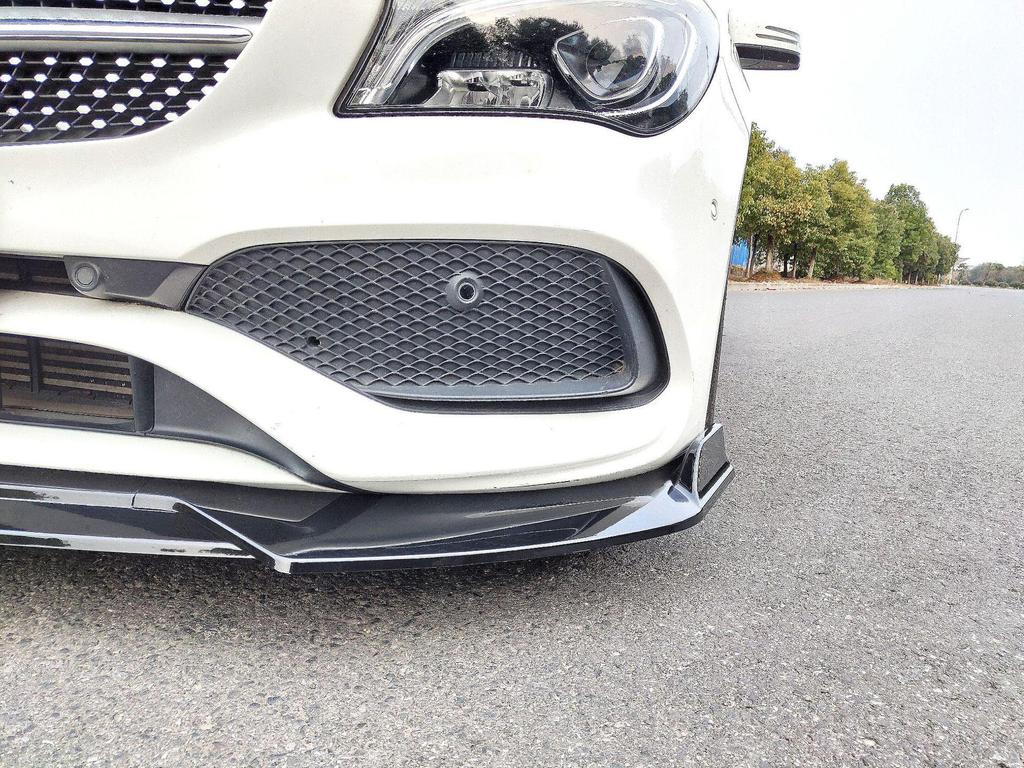 Compatible Rear Spoiler and Brabus Front Lip Kit for 2013-2019 Mercedes-Benz CLA-Class W117 with AMG Modifications