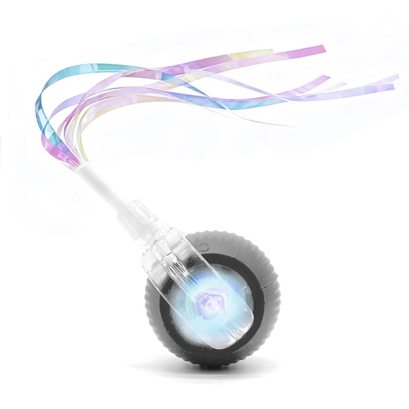 Interaktives Katzenspielzeug Indoor Automatischer Rollender Magischer Ball Kätzchen Spielzeug Rollender Ball mit Langem Schwanz Teaser Intelligentes Haustier Elektrisches Katzenspielzeug