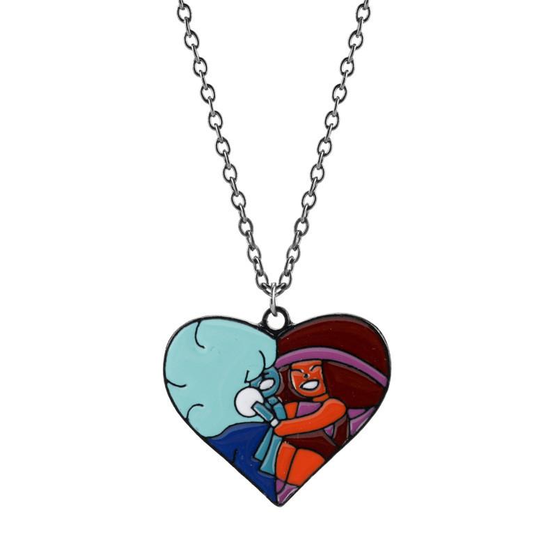 Steven Universe Heart Necklace With Alloy Pendant For Gift And Travel Souvenir Necklace