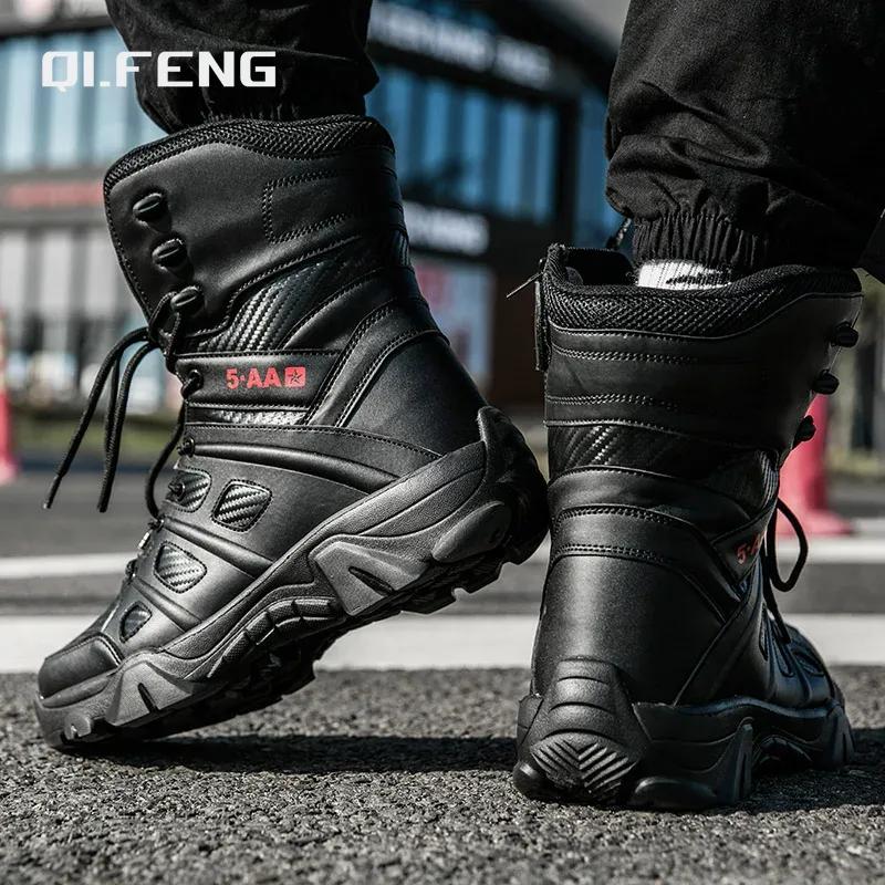 New High Top Large Size Boots Outdoor Sports and Leisure Shoes Men's Boot Combat Mens Work Safety Shoes Motocycle Boots 39-47