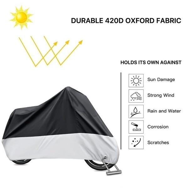 190T Motorcycle Cover Waterproof Outdoor Snowproof