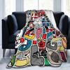 Alphabet Lore English Cartoon Fashion Blankets Villain Letters Fuzzy Awesome Breathable Throw Fashion Blanket for Home Textile Decor Car