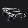 Silver-Plated Zircon Fashion Earrings with Bare Stone Design