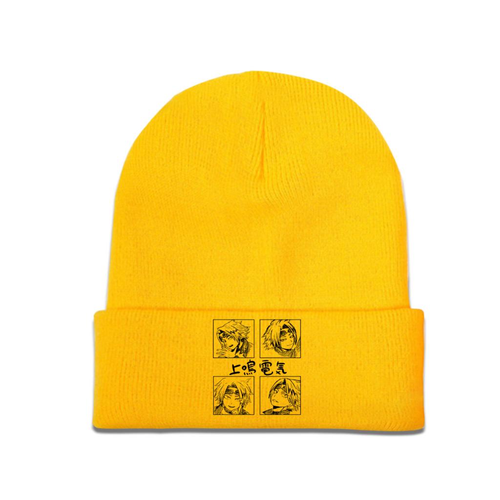 

Denki Kaminari My Hero Academia вязаные шапки женские шапки унисекс осенне-зимние шапки полиэстер аниме теплые шапки One Size