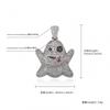 Halloween Ghost Emoji Pendant Necklace Men Women Stylish Copper Charm With Gold Rose Finish