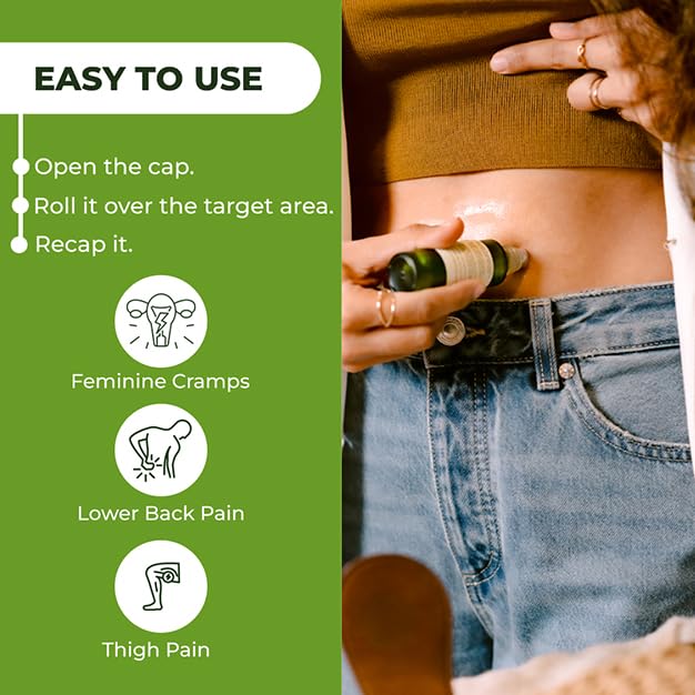 Bhisajyam® RTU Oil | Period Pain Relief, Menstrual Cramps & Abdominal Pain | Ayurvedic Blend | Dermatologist Tested | 100% Pure & Natural | No Ch