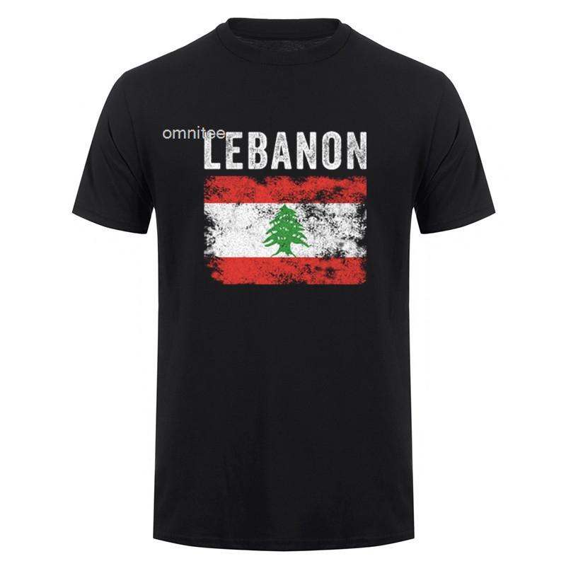 Funny Im Lebanese T Shirts Cool Cotton Streetwear Short Sleeve Summer Style Its In My DNA Lebanon Flag Tshirt HJ029