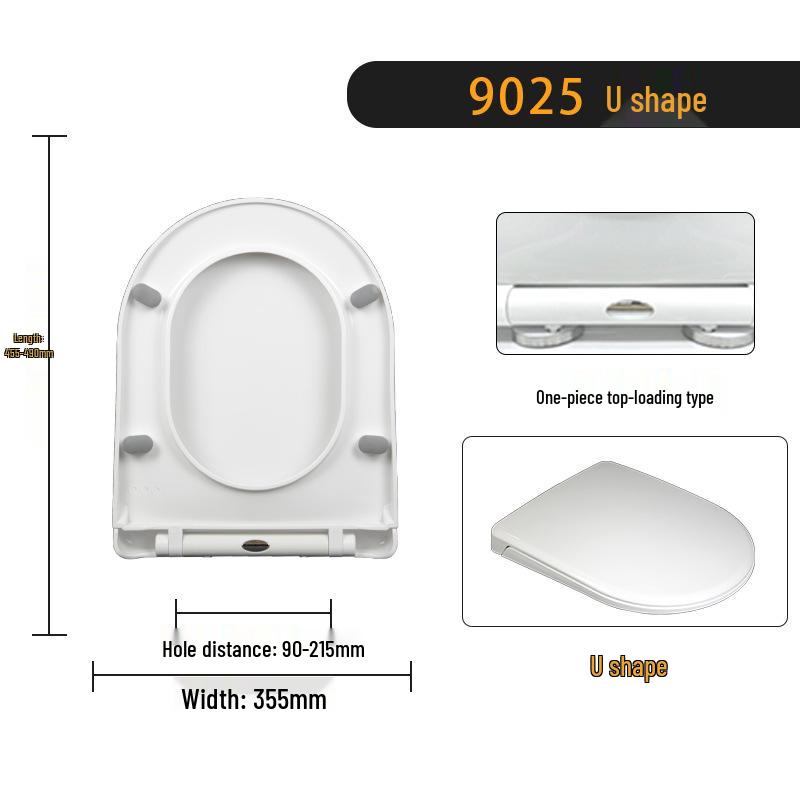 One-Button Quick-Release Soft-Close Thickened U-Shaped Toilet Seat