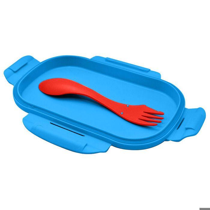 Lunch box et couverts - KIDS LICENSING - Disney Mickey - Rouge/Bleu - Repas complet - Enfant