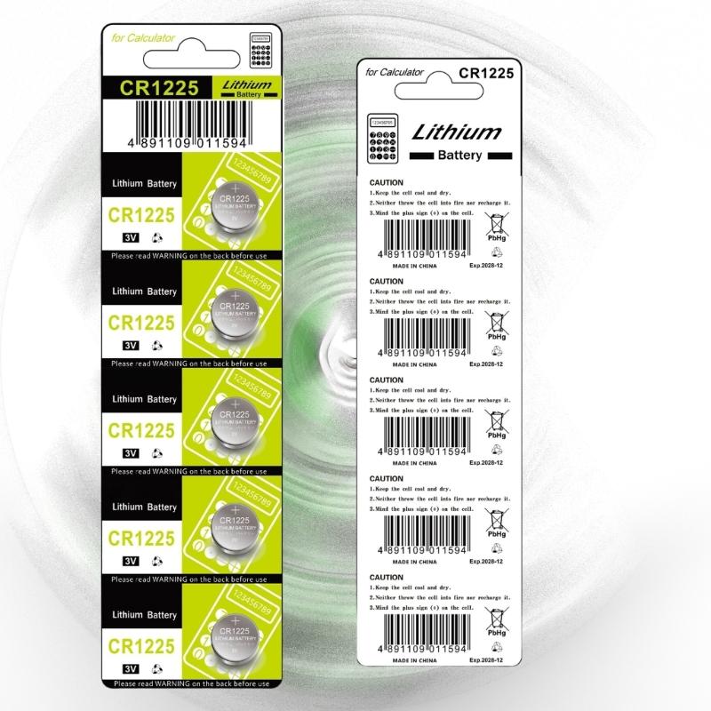 5/10Pcs CR1225 3V Lithiums Button Cell Batteries for Watches Calculators Remote Controls Small Gadgets