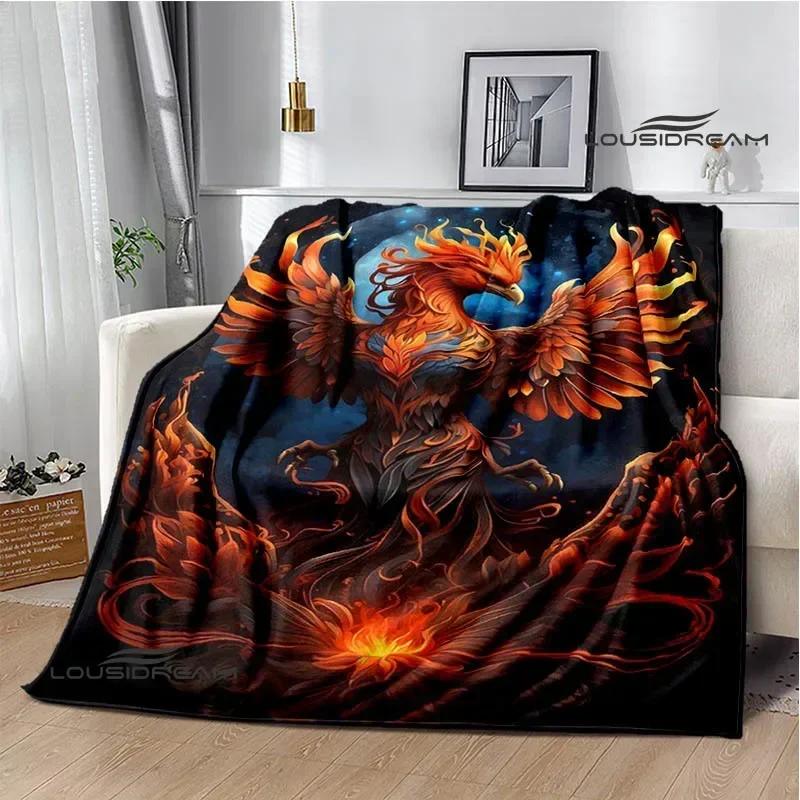 3D Phoenix Printed Blanket Flannel Warm Blankets Soft and Comfortable Blanket Bed Linings Cubre Cama Birthday Gift
