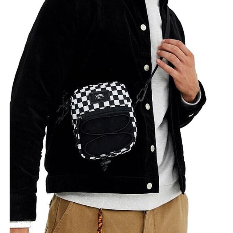 Vans Polyester Shoulder Bag, Crossbody Bag Unisex Black White Vans VN0A3I5SHU01