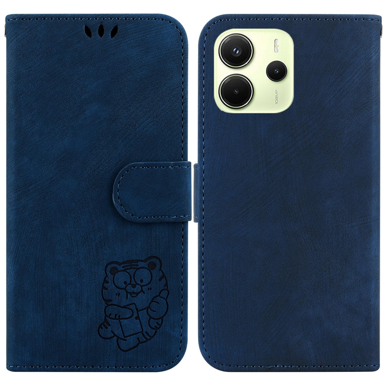 

Для Xiaomi Redmi Note 14 4G (164,84 мм) Чохол-гаманець Шкіряний Протиударний Чохол для Телефону з Тисненням Тигра F