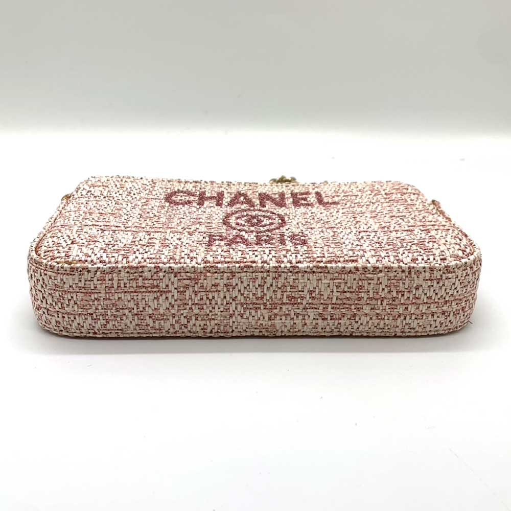 Used CHANEL DeauvilleShoulder Bag canvas Women