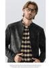European American Retro Leather Jacket - Vintage Tie-Dye Washed Matte Coat