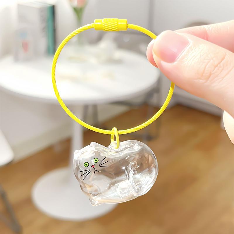 Cat Hair Storage Memorial Pendant Bag Charm,Pet Fur Keepsake Box,Keyring Diy Hangnging Decor Accessories,Gift For Cat Lovers