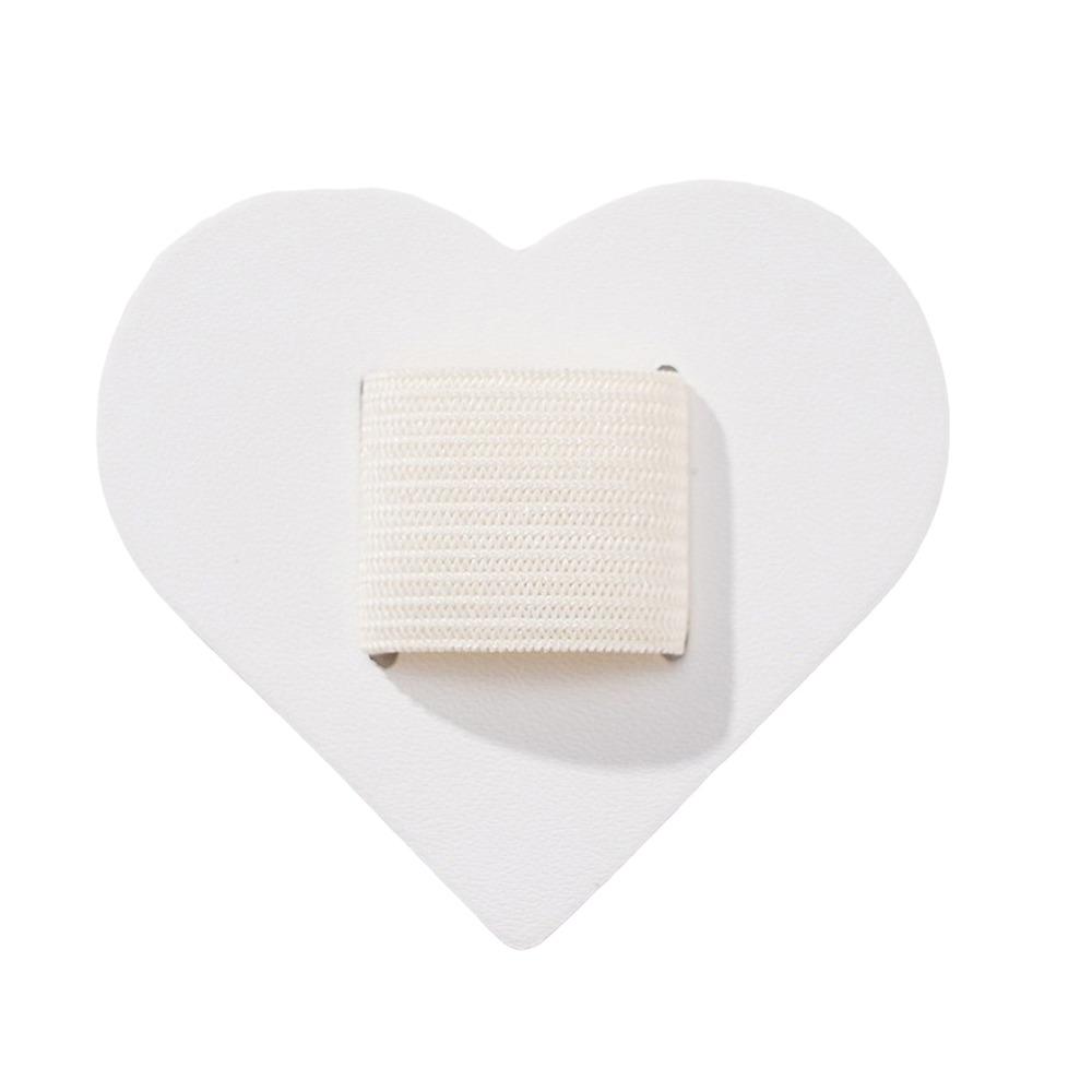Circle Hair Band Pad Heart With Elastic Band Self-Adhesive Pen Clip Not Easy Fall Off Leather Decorative Hair Band