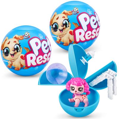 Surprise Pet Rescue Series 1 of Cute Plush Miniature Amazon Magic Color Mystery Collector Plush Toys for Kids and Girls ZURU's (Pack 2) Toys,