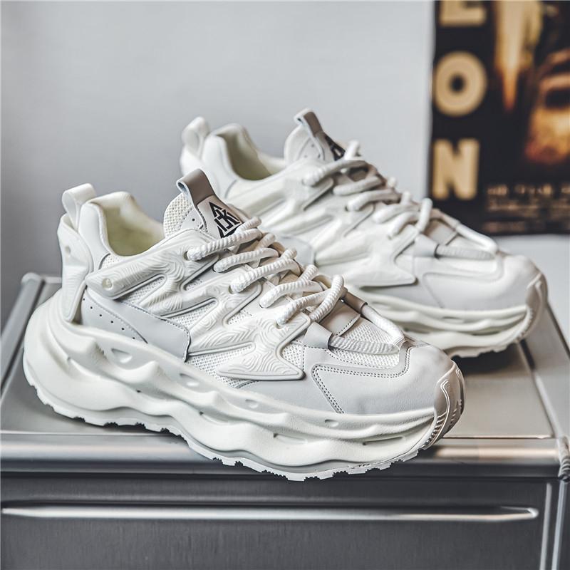 Color Block Design Men Height Increasing Shoes Luxury Casual Sneakers Men Platform Trainers Fashion Thick Sole Sneakers Man