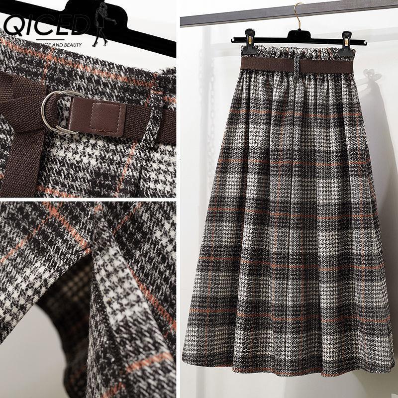 QICED Dámská módní ležérní letní jarní sukně