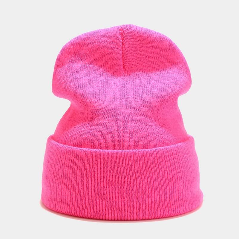 70g Solid Knit Beanie Oversized Cuffed Slouch Hat Men Women Winter Warm Skateboard Hip Hop