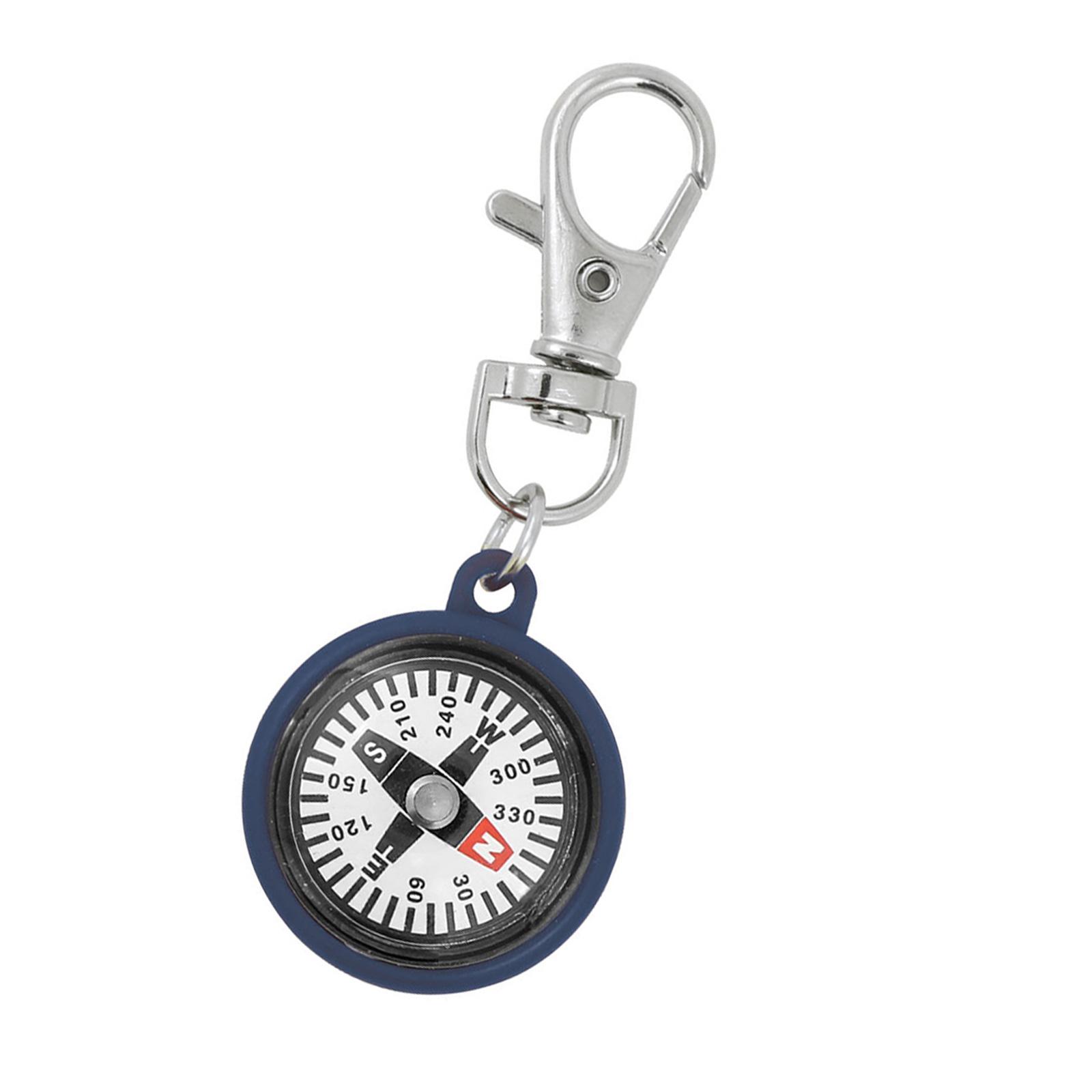 

Multipurpose Waterproof Keychain Compasses With Practical Floating Dial Accessory for Outdoor Exploration and Travel синий