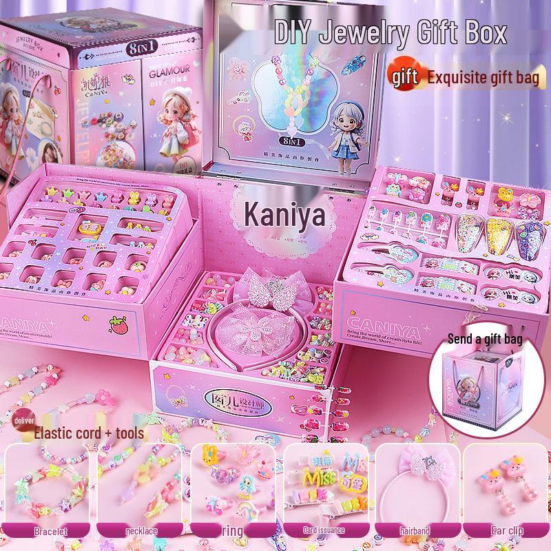 

Сделай сам шкатулку для бижутерии для девочки: Браслет и ожерелье принцессы Кукла Игрушка Подарок