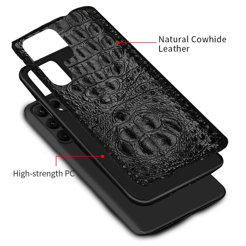 Luxury 100% Natural Crocodile Leather Case Cover For Samsung Galaxy S25 S24 S22 S21 S23 Ultra Plus S25Ultra S24Ultra A55 5G