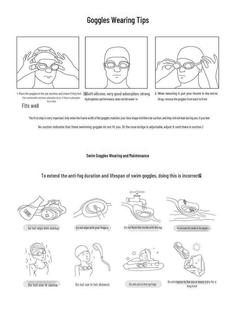 High-Definition Silicone Swimming Goggles for Adults - Waterproof, Professional Outdoor Eye Protection Swim Gear for Men and Women