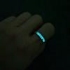 Fashion Blue Love Heart Luminous Ring For Women Men Retro Glow In Dark Copper Color Adjustable Couple Finger Rings Jewelry Gift