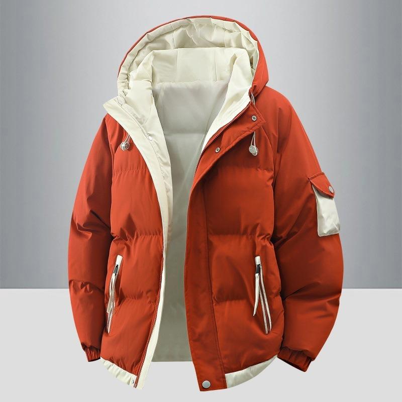 Winter thickened hooded cotton-padded men's jacket warm loose youth flow bread clothes cold-proof cotton-padded jacket