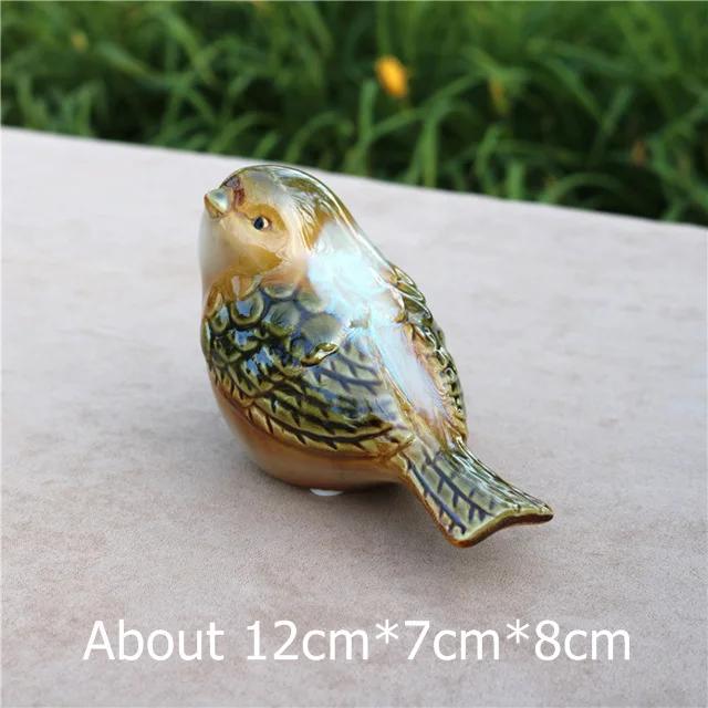 Delicate Porcelain Lovers Bird Miniature Decorative Ceramic Birdie Item Figurine Desktop Ornament Handicraft Present Accessories
