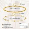 Bobisty Gold Plated Ankle Bracelets for Women Adjustable Anklets Waterproof Dainty Layered Ankle Chains Beaded Rope Link Beach