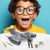 STAR WARS Epic Hero Series Mandalorian N-1 Starfighter Ship, 4-Inch Scale Grogu & Mandalorian Action Figure, Toy for Boys & Girls Ages 4+