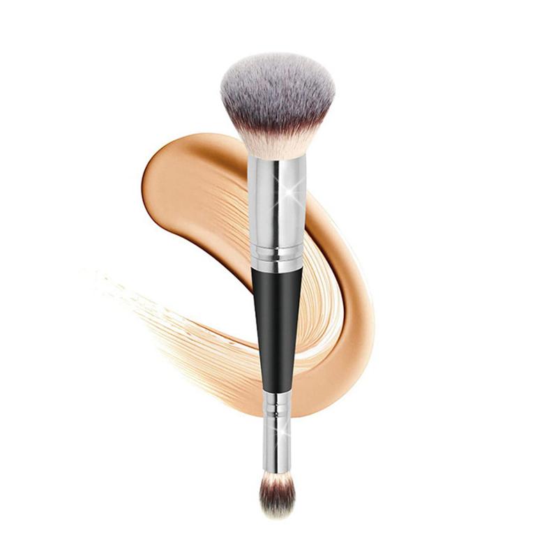 

2 In 1 Double Head Foundation Blush Make Up Brush Soft Concealer Brush Shadow Blush Brush Beginner Basic Beauty Cosmetic Tools чорний