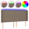 VidaXL Tête de Lit à LED Meuble de Chambre à Coucher Accessoire de Lit Double Tête de Cadre de Lit Intérieur Taupe 3123794