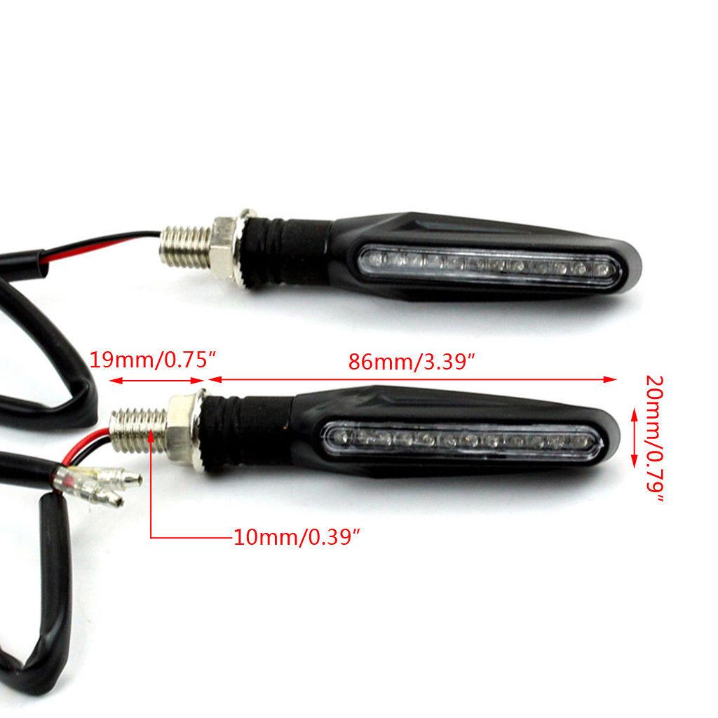 2Pcs Motorcycle 12 LED Turn Signal Light Indicator Blinker Lamp Amber