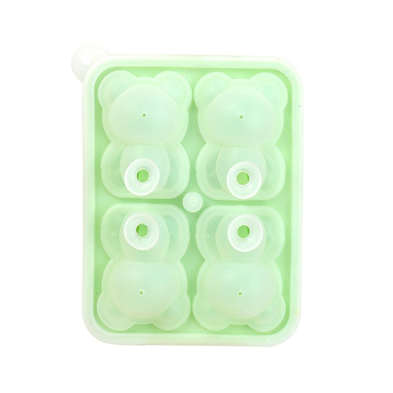 

Милый плюшевый мишка для изготовления кубиков льда, форма для изготовления брызгозащищенных и легко падающих, для холодильника с контейнером, лоток для кубиков льда с милым мишкой